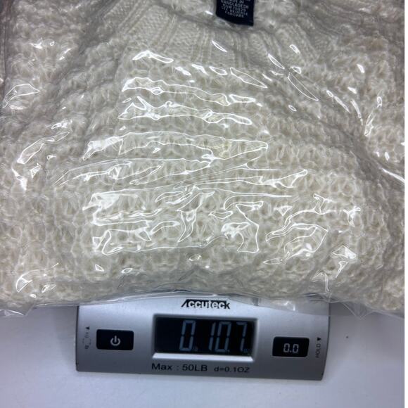 Rue21 Women’s Long Sleeve Crewneck Waffle-Knit Sweater, Cream, size S - Picture 9 of 9